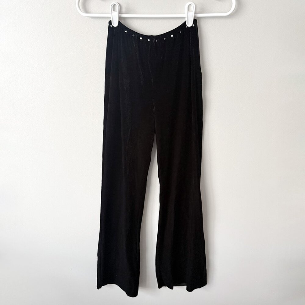 Dansco Black Crushed Velvet Dance Costume Pants